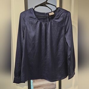 Elegant Navy Blue Women's Top